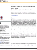 Cover page: An Upper Bound for Accuracy of Prediction Using GBLUP