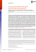 Cover page: Leveraging premalignant biology for immune-based cancer prevention