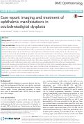 Cover page: Case report: imaging and treatment of ophthalmic manifestations in oculodentodigital dysplasia.