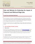 Cover page: Data and Methods for Estimating the Impact of Proposed Local Minimum Wage Laws