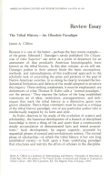 Cover page: Review Essay: The Tribal History--An Obsolete Paradigm