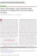 Cover page: Race, Biomarkers, and Cardiovascular Disease in Patients With Chronic Kidney Disease