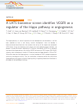 Cover page: A LATS biosensor screen identifies VEGFR as a regulator of the Hippo pathway in angiogenesis