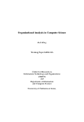 Cover page: Organizational Analysis in Computer Science