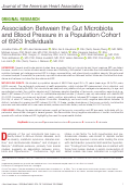 Cover page: Association Between the Gut Microbiota and Blood Pressure in a Population Cohort of 6953 Individuals