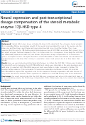 Cover page: Neural expression and post-transcriptional dosage compensation of the steroid metabolic enzyme 17 beta-HSD type 4