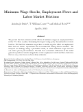 Cover page: Minimum Wage Shocks, Employment Flows and Labor Market Frictions