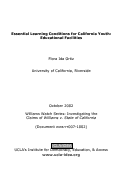 Cover page: Essential Learning Conditions for California Youth: Educational Facilities