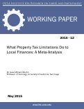 Cover page: What Property Tax Limitations Do to Local Finances: A Meta-Analysis