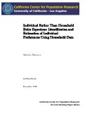 Cover page: Individual Rather Than Household Euler Equations: Identification and Estimation of Individual Preferences Using Household Data