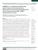 Cover page: AMEERA-5: a randomized, double-blind phase 3 study of amcenestrant plus palbociclib versus letrozole plus palbociclib for previously untreated ER+/HER2– advanced breast cancer
