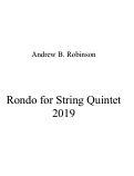 Cover page: Rondo for String Quintet 2019