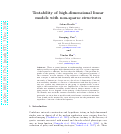 Cover page: Testability of high-dimensional linear models with non-sparse structures