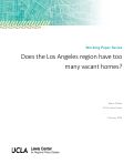 Cover page of Does the Los Angeles region have too many vacant homes?