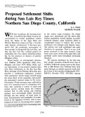 Cover page: Proposed Settlement Shifts during San Luis Rey Times: Northern San Diego County, California