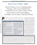 Cover page: Recent Injury, Severe Radiographic Change, and Lower Quadriceps Strength Increase Risk of Knee Pain Exacerbation During Walking: A Within-Person Knee-Matched Study.