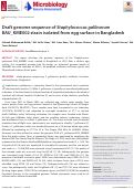 Cover page: Draft genome sequence of Staphylococcus gallinarum BAU_KME002 strain isolated from egg surface in Bangladesh.