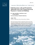 Cover page: Field Experience with and Potential for Multi-time Scale Grid Transactions from Responsive Commercial Buildings: