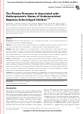 Cover page: The Plasma Proteome Is Associated with Anthropometric Status of Undernourished Nepalese School-Aged Children123