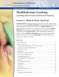 Cover page of Healthalicious Cooking: Learning about Food and Physical Activity: Lesson 1. Let's Make It Clean: Wash Up!