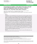 Cover page: Comparing the Quality of Life after Brain Injury-Overall Scale and Satisfaction with Life Scale as Outcome Measures for Traumatic Brain Injury Research