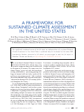 Cover page: A Framework for Sustained Climate Assessment in the United States A Framework for Sustained Climate Assessment in the United States