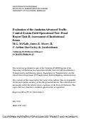 Cover page: Evaluation of the Anaheim Advanced Traffic Control System Field Operational Test: Final Report Task B; Assessment of Institutional Issues
