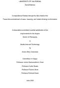 Cover page: Computational Paideia through the New Media Arts: Toward the embodiment of value, meaning, and holistic thinking in information