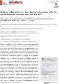 Cover page: Reduced Independence in Daily Living Is Associated with the Gut Microbiome in People with HIV and HCV