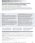 Cover page: Acute Respiratory Distress Syndrome Subphenotypes Respond Differently to Randomized Fluid Management Strategy