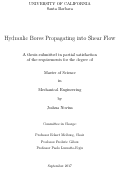Cover page: Hydraulic Bores Propagating into Shear Flow