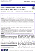 Cover page: Mesoscale movement and recursion behaviors of Namibian black rhinos.