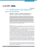 Cover page: A FAIR and AI-ready Higgs boson decay dataset