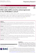 Cover page: Association of plasma mitochondrial DNA with COPD severity and progression in the SPIROMICS cohort.