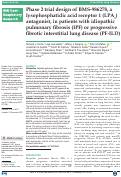 Cover page: Phase 2 trial design of BMS-986278, a lysophosphatidic acid receptor 1 (LPA1) antagonist, in patients with idiopathic pulmonary fibrosis (IPF) or progressive fibrotic interstitial lung disease (PF-ILD)