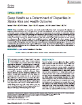 Cover page: Sleep Health as a Determinant of Disparities in Stroke Risk and Health Outcome