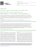 Cover page: Keeping it light: (Re)analyzing community-wide datasets without major infrastructure