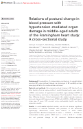 Cover page: Relations of postural change in blood pressure with hypertension-mediated organ damage in middle-aged adults of the Framingham heart study: A cross-sectional study