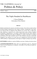 Cover page: The Triple Standard In Healthcare