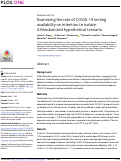 Cover page: Examining the role of COVID-19 testing availability on intention to isolate: A Randomized hypothetical scenario