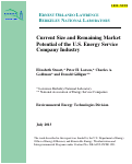 Cover page: Current Size and Remaining Market Potential of the U.S. Energy Service Company Industry
