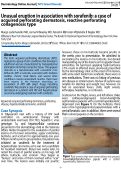 Cover page: Unusual eruption in association with sorafenib: a case of acquired perforating dermatosis, reactive perforating collagenosis type