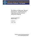 Cover page: The Effects of Marriage, Marital Dissolution, and Educational Upgrading on Educational Assortative Mating
