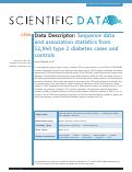 Cover page: Sequence data and association statistics from 12,940 type 2 diabetes cases and controls.