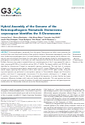 Cover page: Hybrid Assembly of the Genome of the Entomopathogenic Nematode Steinernema carpocapsae Identifies the X-Chromosome.