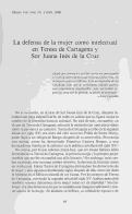 Cover page: La defensa de la mujer como intelectual en Teresa de Cartagena y Sor Juana Inés de la Cruz