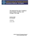 Cover page: The Demand for Sons: Evidence from Divorce, Fertility, and Shotgun Marriage