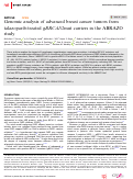 Cover page: Genomic analysis of advanced breast cancer tumors from talazoparib-treated gBRCA1/2mut carriers in the ABRAZO study.