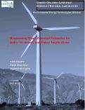 Cover page: Reassessing Wind Potential Estimates for India: Economic and Policy Implications