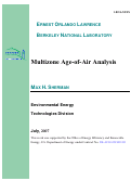 Cover page: Multizone Age-of-Air Analysis